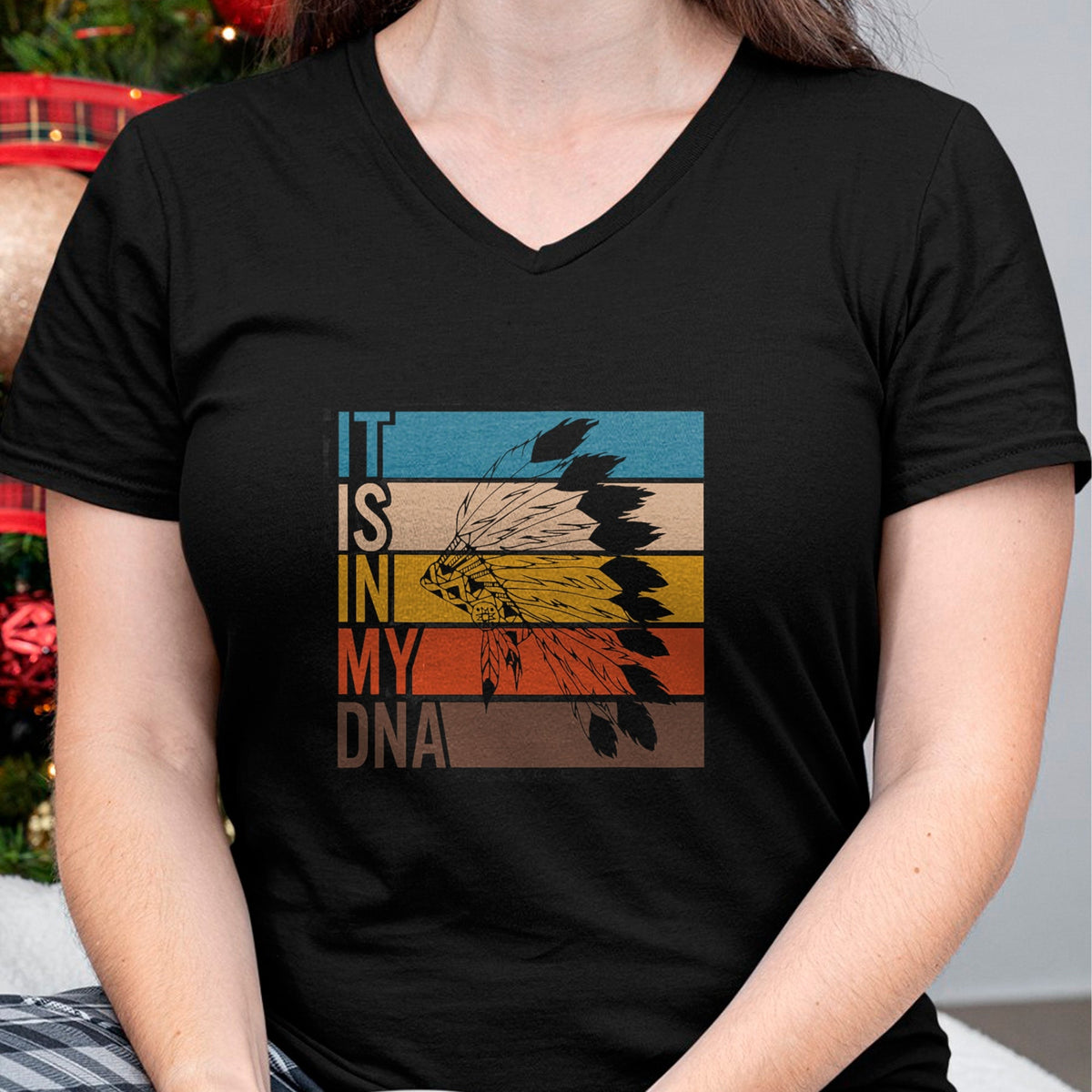 Native American T-Shirts, Vintage Native American Unisex T-Shirt/Hoodie/Sweatshirt HLT00 - It_s In My DNA Retro Vintage Heritage Native American Indian