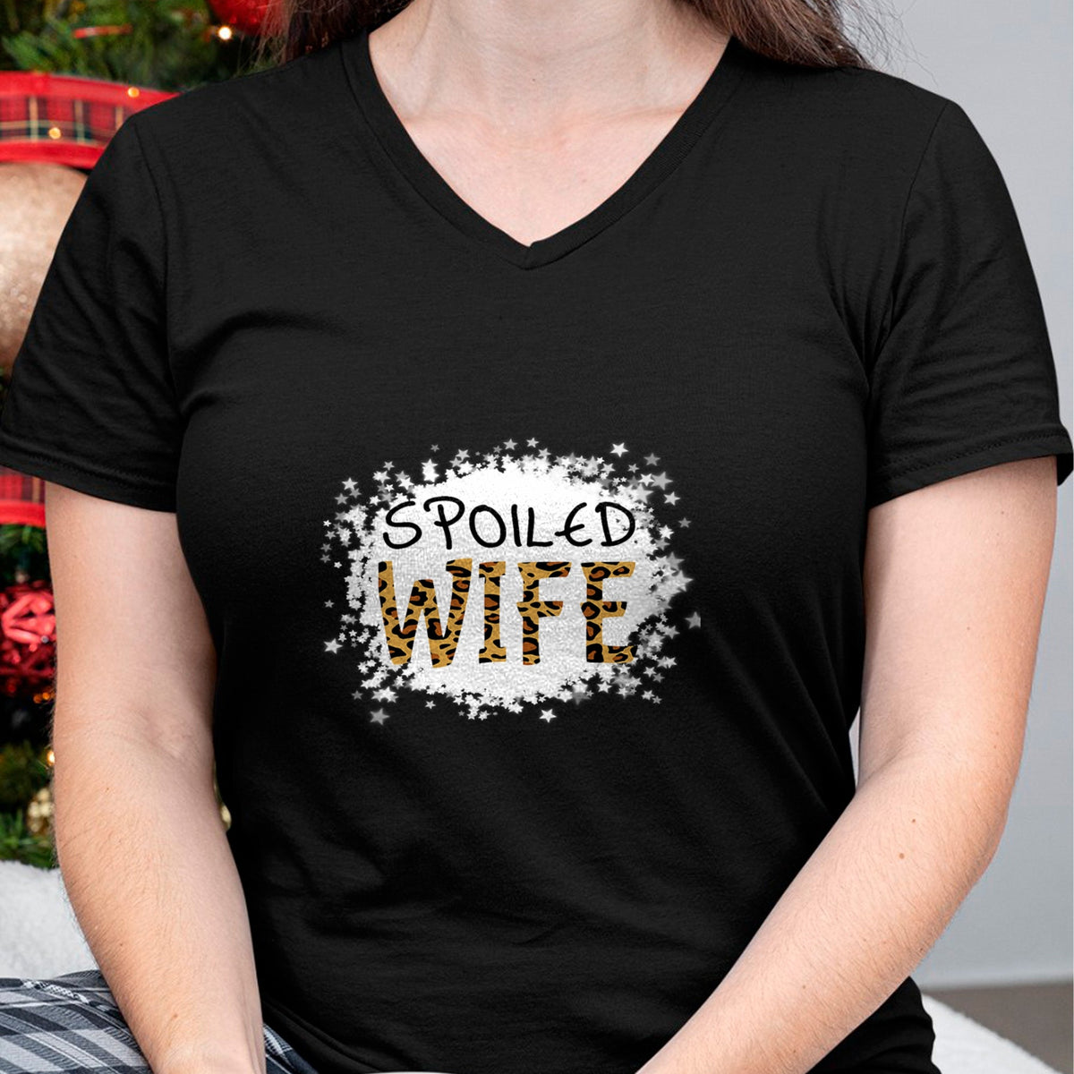 Best Wife Shirt, Wife and Husband Unisex T-Shirt/Hoodie/Sweatshirt HLT00 - Gift for wife T shirt, spoiled wife   Spoiled Wife Leopard Cheetah Mother Mama Mom Fiance T-Shirt