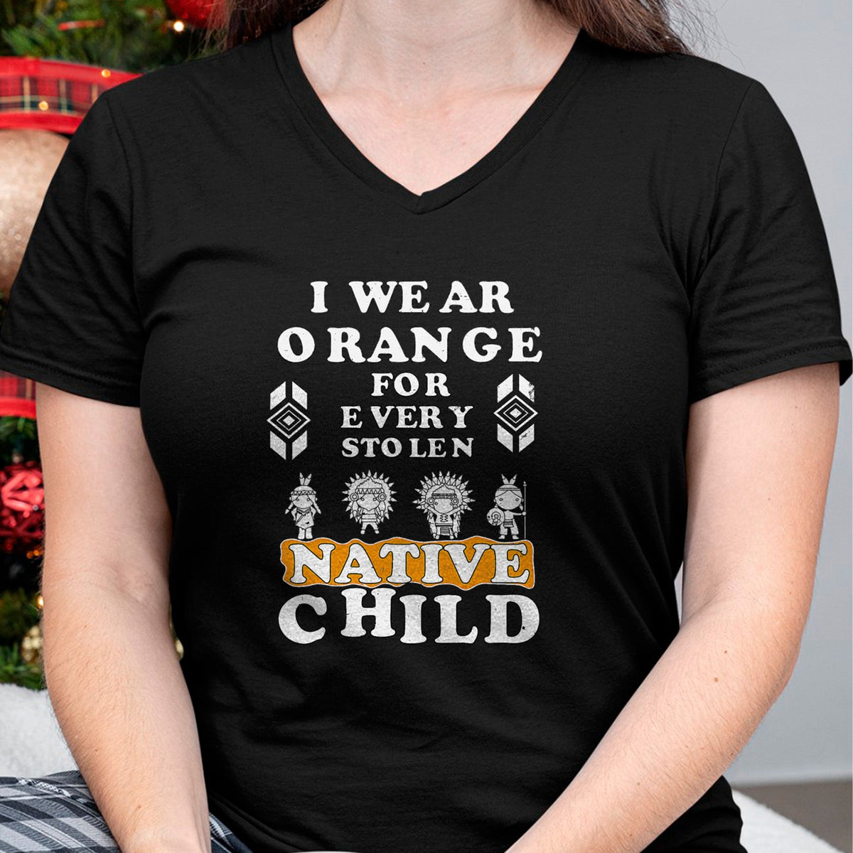 Native American T-Shirts, Vintage Native American Unisex T-Shirt/Hoodie/Sweatshirt HLT00 - I Wear Orange For Every American Native Child Indian Prid