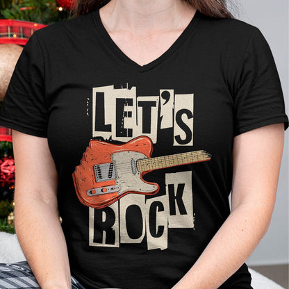 Guitar Lover Shirt, Funny Guitar UnisexT-Shirt/Hoodie/Sweatshirt HLT00 - Let_s Rock Electric Guitar Music Lovers Band Guitarists Retro T-Shirt