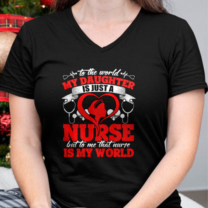 Funny Nurse Shirt, Nurse Unisex T-Shirt/Hoodie/Sweatshirt HLT00 - My Daughter Is A Nurse, Proud To Be A Nurse's Mom Long Sleeve T-Shirt