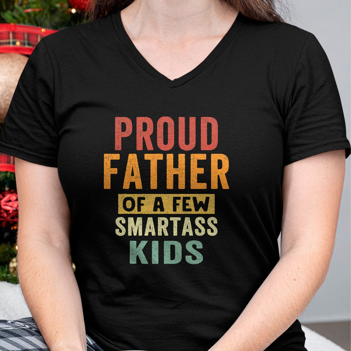 Gift for Dad Shirt, Funny Dad Unisex T-Shirt/Hoodie/Sweatshirt HLT00 – Proud Father Of A Few Smartass Kids proud dad Father_s Day T-Shirt