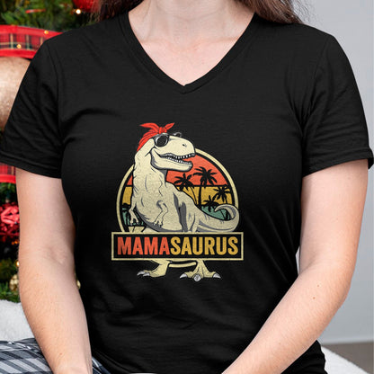 Gift for Mom Shirt, Funny Mom Unisex T-Shirt/Hoodie/Sweatshirt HLT00 - Mamasaurus T Rex Dinosaur Mama Saurus Family Matching Women T-Shirt