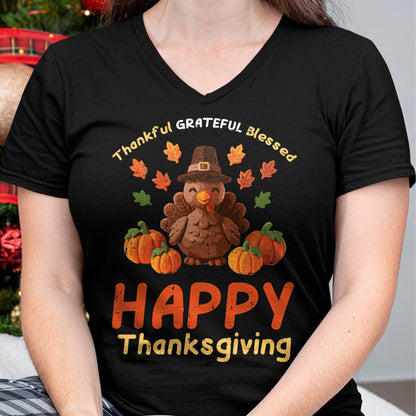 Best Thanksgiving Family Shirt , Funny Thanksgiving UnisexT-Shirt/Hoodie/Sweatshirt HLT00 - Happy Thanksgiving Turkey Coquette Thankful Fall Women Girl T-Shirt