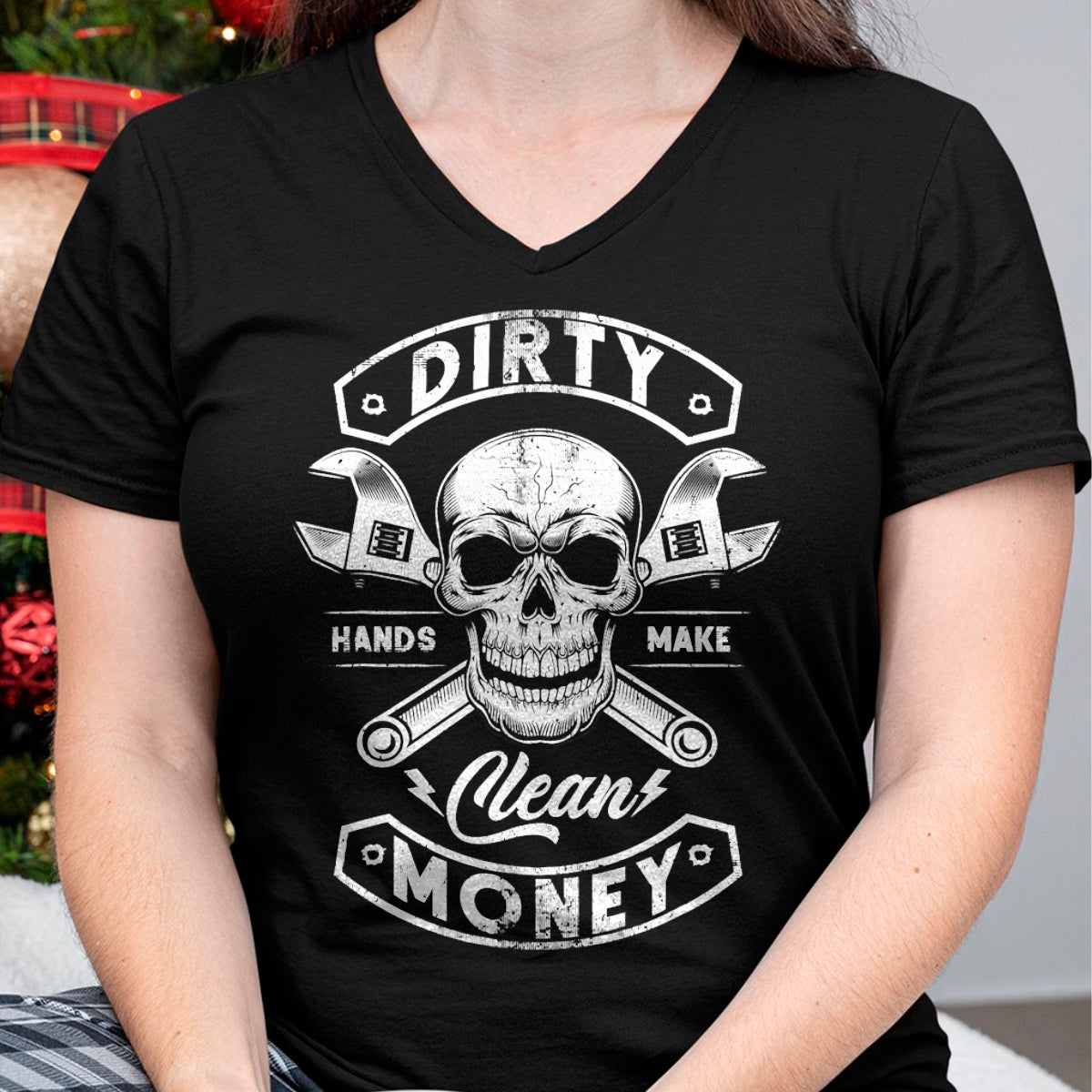 Best Mechanic Life Shirt, Funny Mechanic UnisexT-Shirt/Hoodie/Sweatshirt HLT00 - My Hands May Be Dirty But My Money is Clean Mechanic Repair T-Shirt