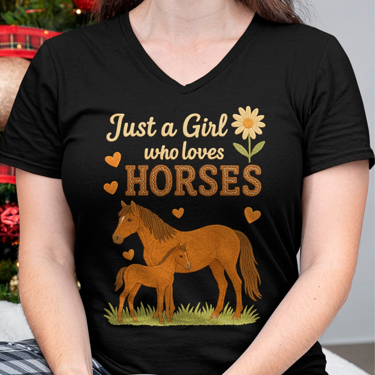 Best Horse Lover Shirt , Funny Horse UnisexT-Shirt/Hoodie/Sweatshirt HLT00 - Just A Girl Who Loves Horses Cute Horse Riding for Women T-Shirt