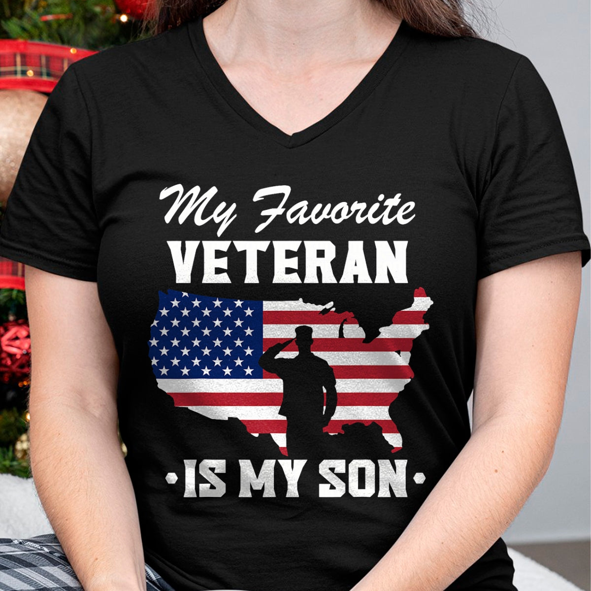 Proud Veteran Shirt, Funny Veteran UnisexT-Shirt/Hoodie/Sweatshirt HLT00 - Father Veterans Day My Favorite Veteran is My Son T-Shirt