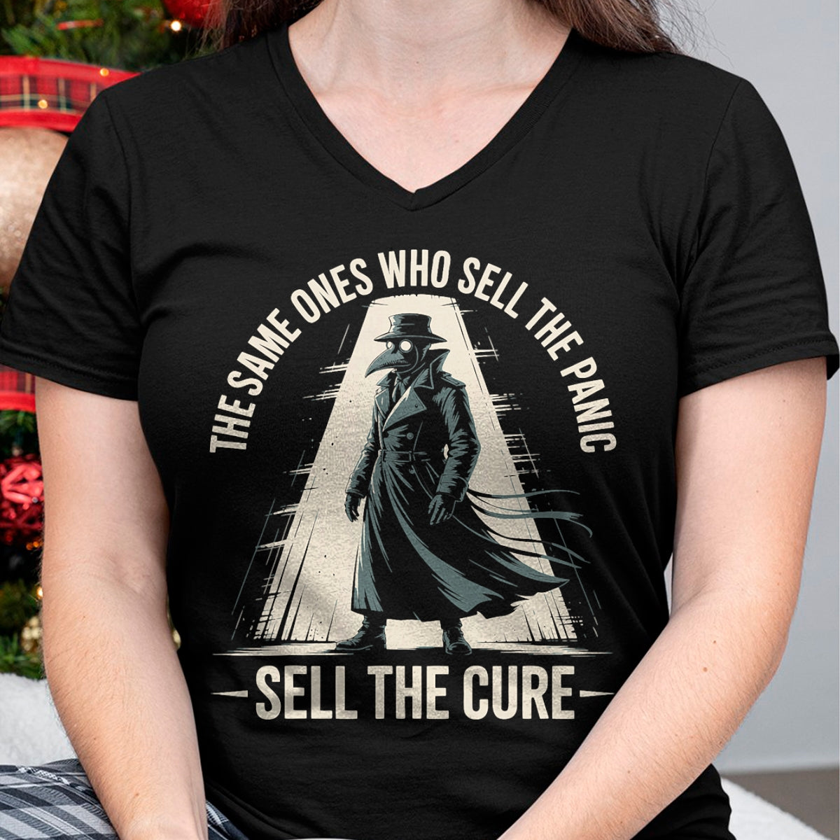 Best Doctor Shirt, Funny Doctor UnisexT-Shirt/Hoodie/Sweatshirt HLT00 - Plague Doctor Sell The Panic T-Shirt