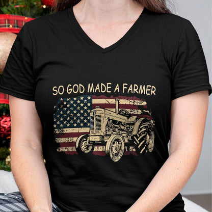 Best Farmer Life Shirt, Funny Farmer UnisexT-Shirt/Hoodie/Sweatshirt HLT00 - So God Made A Farmer, Farming Farmer T-Shirt (1)