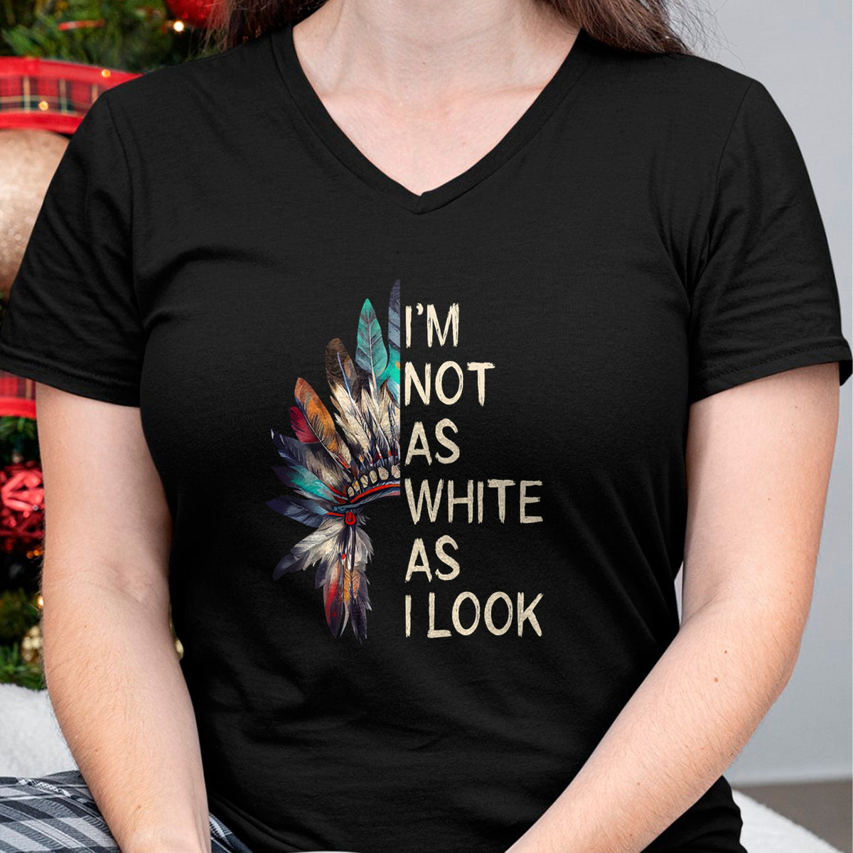 Native American T-Shirts, Vintage Native American Unisex T-Shirt/Hoodie/Sweatshirt HLT00 - I_m Not As White As I Look Native American Indian Day Pride (1)