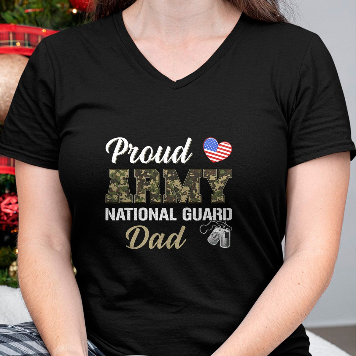 Gift for Dad Shirt, Funny Dad Unisex T-Shirt/Hoodie/Sweatshirt HLT00 – Vintage Proud Army National Guard Dad Military Pride Costume T-Shirt