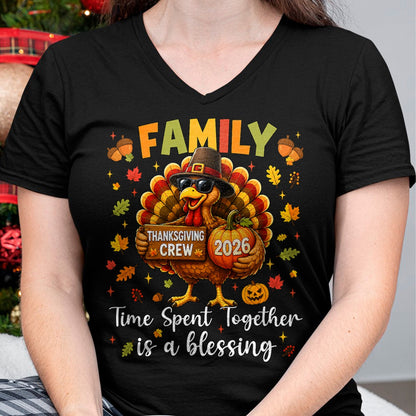 Best Thanksgiving Family Shirt , Funny Thanksgiving UnisexT-Shirt/Hoodie/Sweatshirt HLT00 - Family Thanksgiving 2026 Thanksgiving Crew Turkey Matching T-Shirt (4)