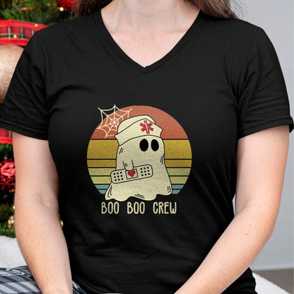 Funny Nurse Shirt, Nurse Unisex T-Shirt/Hoodie/Sweatshirt HLT00 - Boo Boo Crew Nurse Halloween Nurse for Women T-Shirt