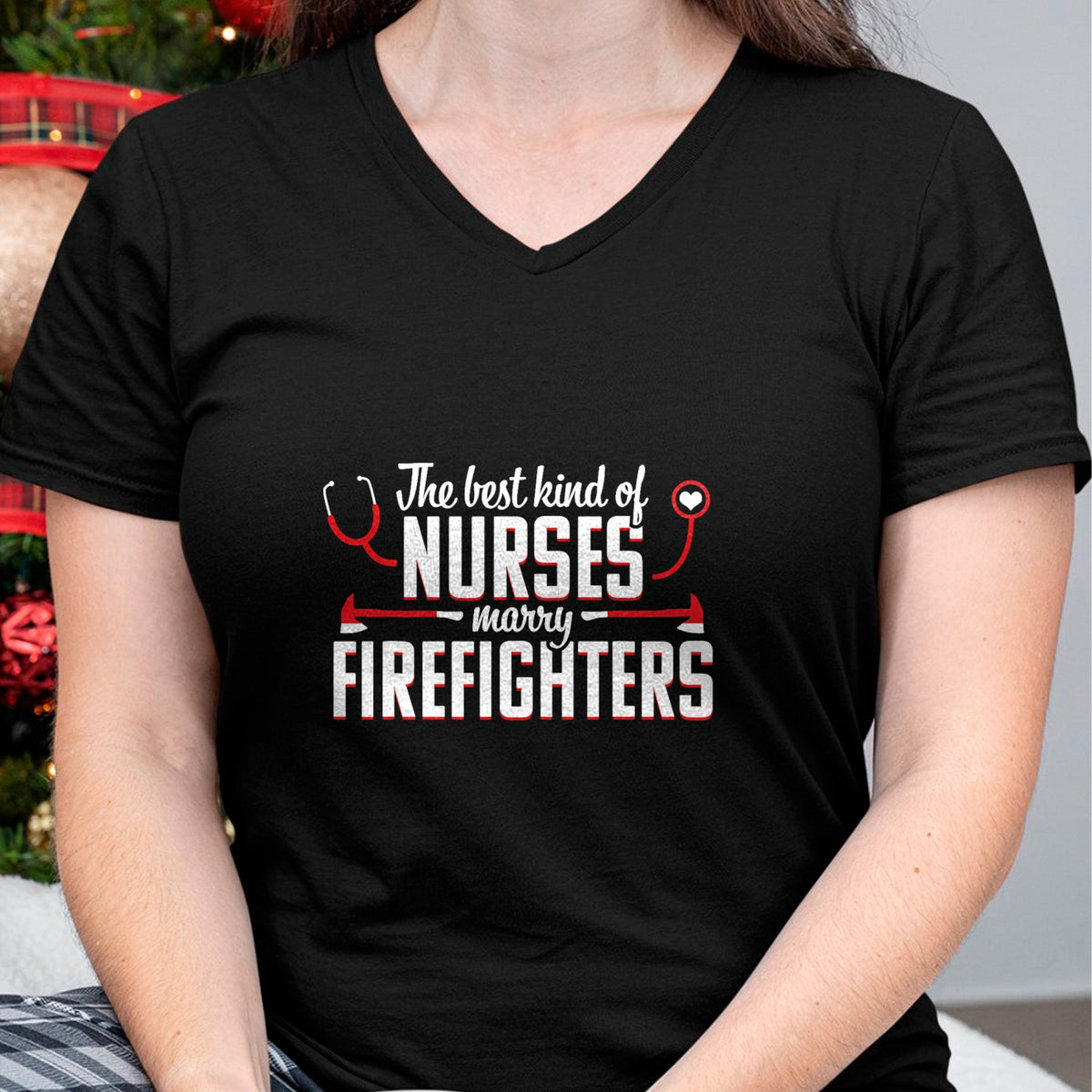 Funny Nurse Shirt, Nurse Unisex T-Shirt/Hoodie/Sweatshirt HLT00 - Nurse Life Fire Wife Funny Best Firefighter Nursing T-Shirt