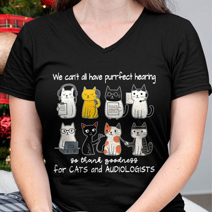 Best Doctor Shirt, Funny Doctor UnisexT-Shirt/Hoodie/Sweatshirt HLT00 - Cute Cat Audiology Ear Dr Audiologist Vestibular Therapist T-Shirt