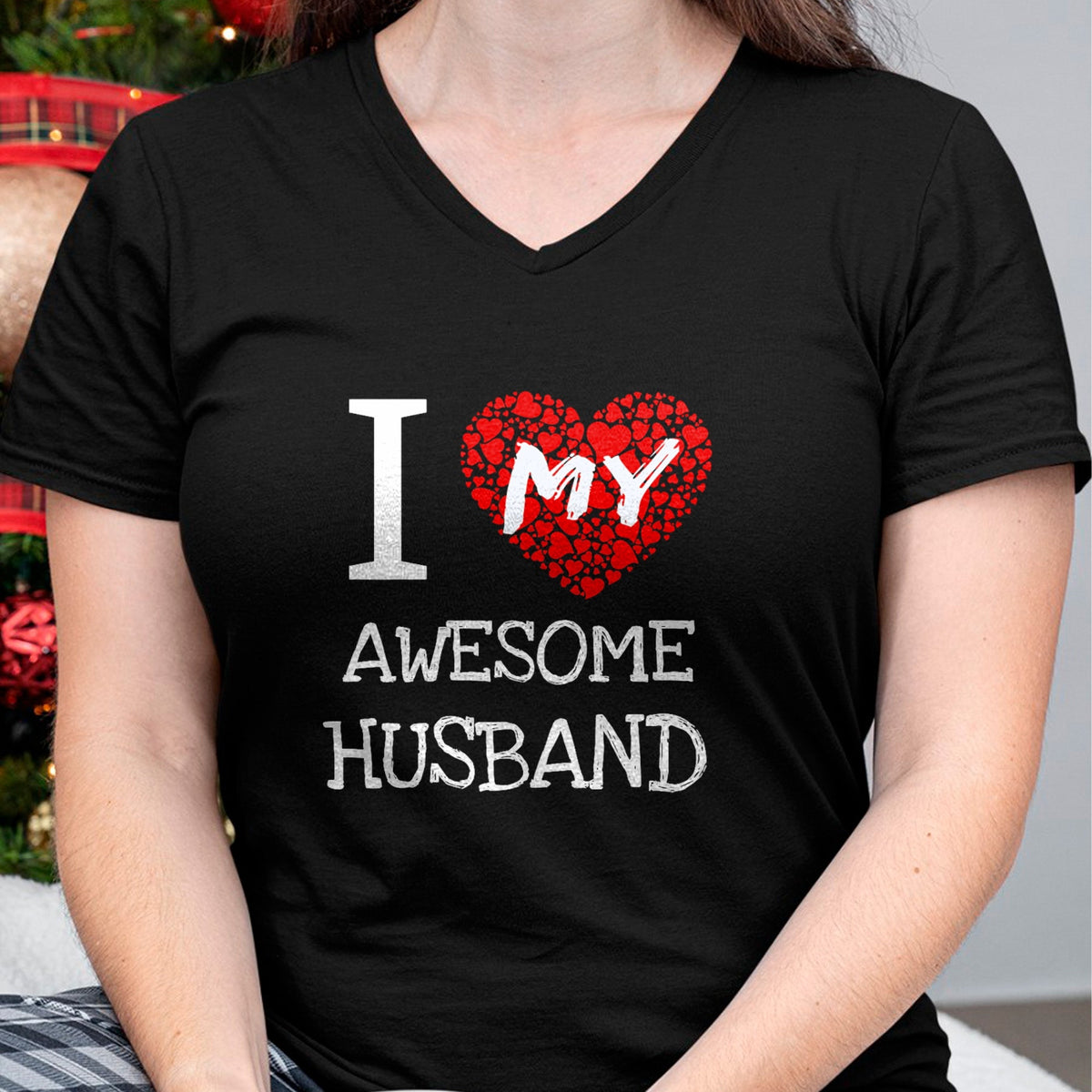 Best Wife Shirt, Wife and Husband Unisex T-Shirt/Hoodie/Sweatshirt HLT00 - I Love My Awesome Husband T-Shirt for Women Gift T-Shirt
