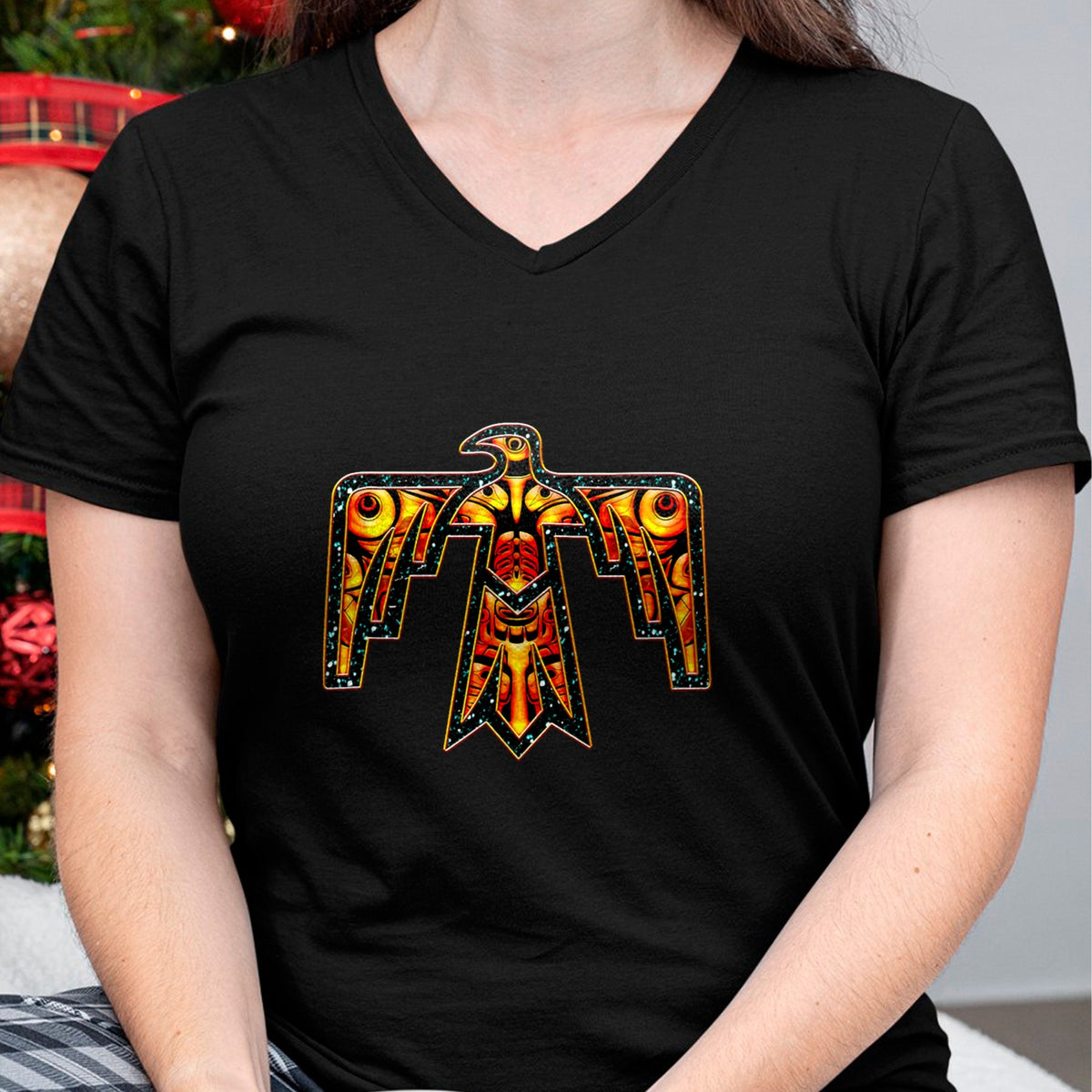 Native American T-Shirts, Vintage Native American Unisex T-Shirt/Hoodie/Sweatshirt HLT00 - Thunderbird Native American Symbol Power Eagle Falcon