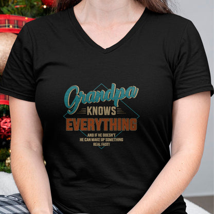 Best Grandpa Shirt, Proud Grandpa Unisex T-Shirt/Hoodie/Sweatshirt HLT00 - Funny grandpa knows everything for father's day T-Shirt (1)