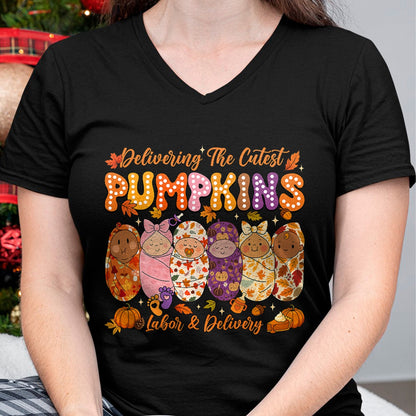 Best Doctor Shirt, Funny Doctor UnisexT-Shirt/Hoodie/Sweatshirt HLT00 - Delivering The Cutest Pumpkins Labor and Delivery Nurse Fall T-Shirt