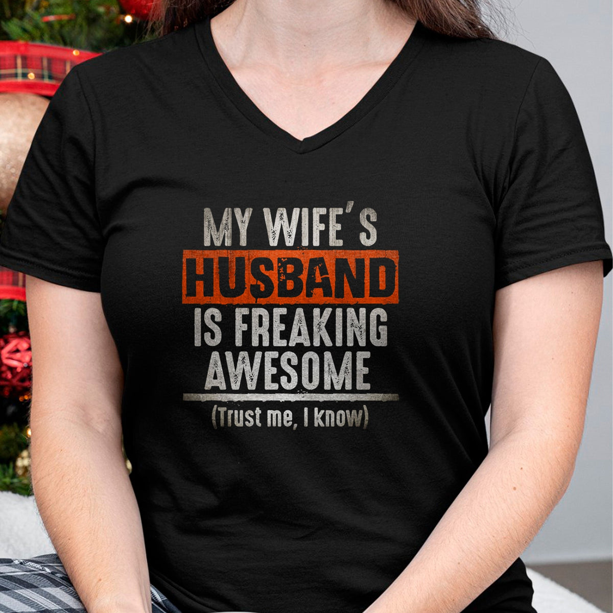 Best Wife Shirt, Wife and Husband Unisex T-Shirt/Hoodie/Sweatshirt HLT00 - My Wife's Husband is Awesome Father's Day T-shirt