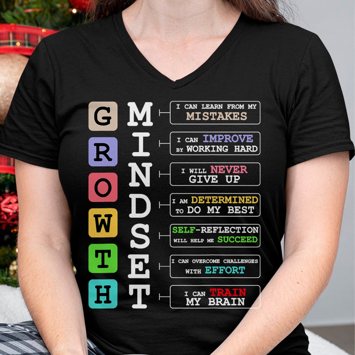 Best Teacher Shirt, Funny Teacher UnisexT-Shirt/Hoodie/Sweatshirt HLT00 - Growth Mindset Shirt Positive School Classroom Teacher Gift T-Shirt