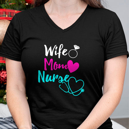 Funny Nurse Shirt, Nurse Unisex T-Shirt/Hoodie/Sweatshirt HLT00 - Wife Mom Nurse Womens RN LPN Mothers Day Gift For Nurses T-Shirt