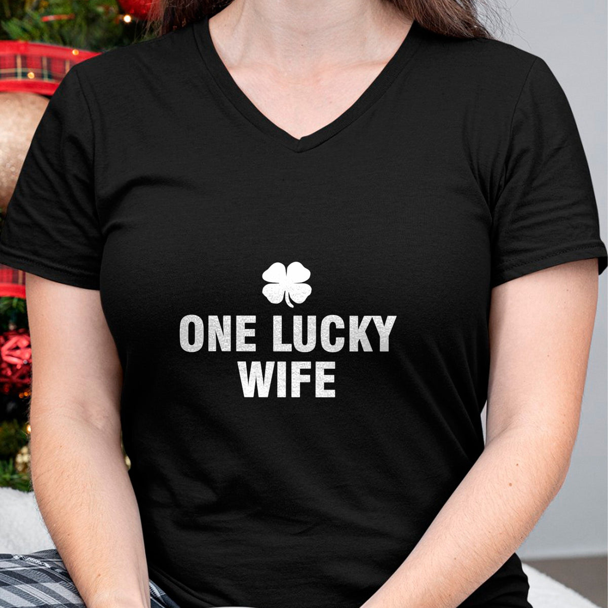 Best Wife Shirt, Wife and Husband Unisex T-Shirt/Hoodie/Sweatshirt HLT00 - Gift for wife T shirt, lucky wife   One Lucky Wife Long Sleeve T-Shirt (1)