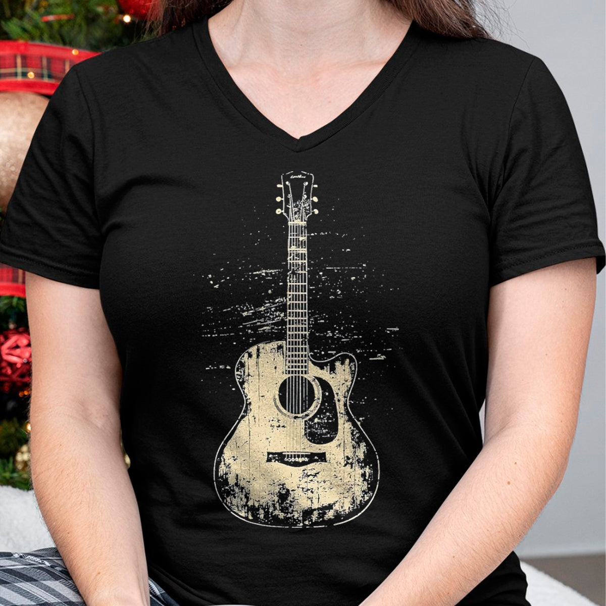 Guitar Lover Shirt, Funny Guitar UnisexT-Shirt/Hoodie/Sweatshirt HLT00 - Acoustic Guitar Player Vintage Rock Graphic T-Shirt, Men, Black, 3X-Large