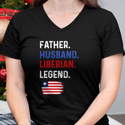 Gift for Dad Shirt, Funny Dad Unisex T-Shirt/Hoodie/Sweatshirt HLT00 – Father Husband Liberian Legend Proud Dad Liberia Flag T-Shirt