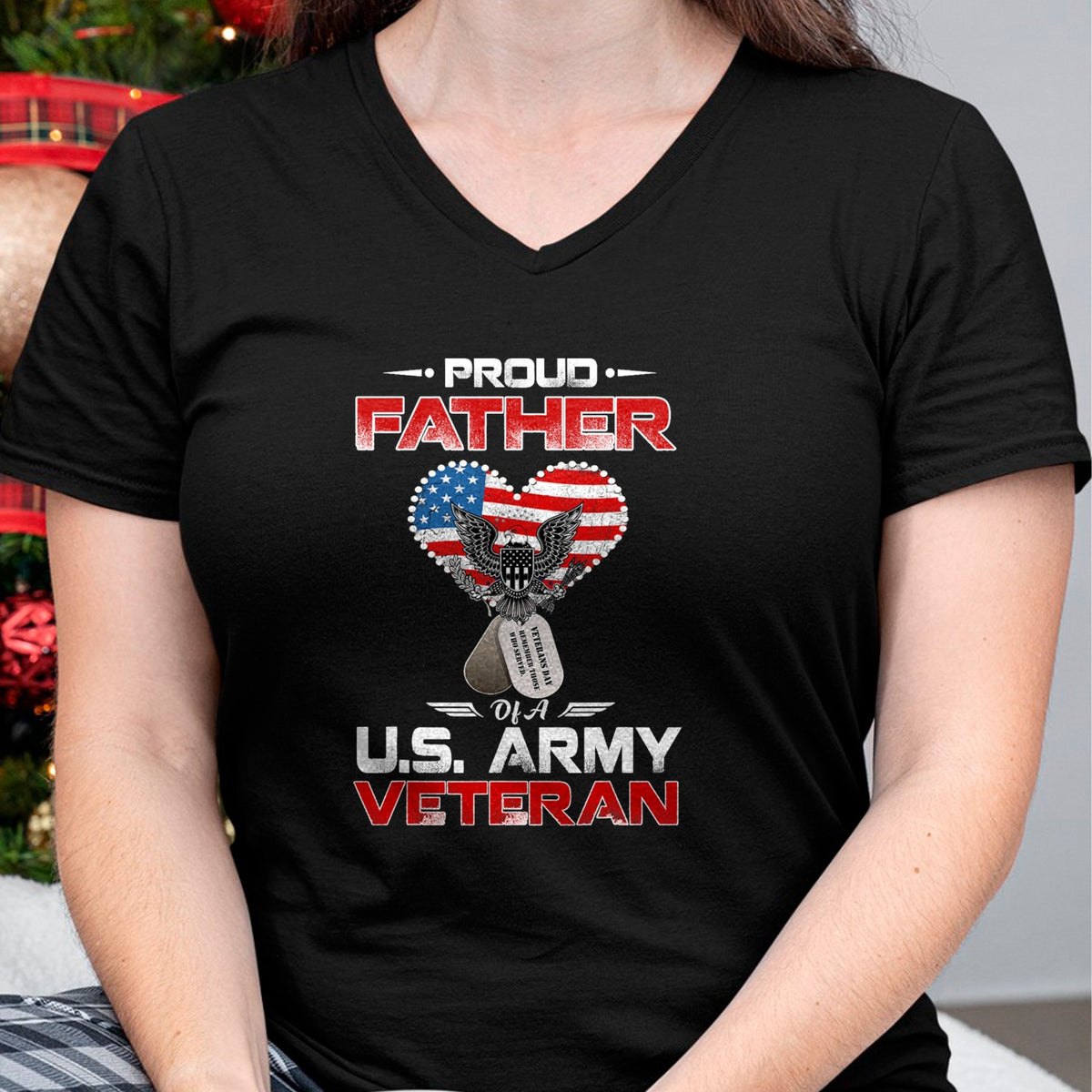 Gift for Dad Shirt, Funny Dad Unisex T-Shirt/Hoodie/Sweatshirt HLT00 – Proud Father Of A U.S. Army Veteran T shirt Gift