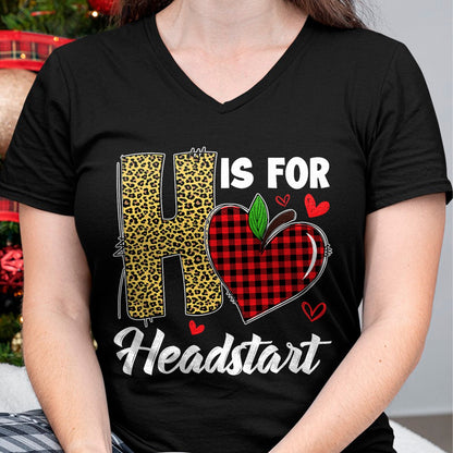 Best Teacher Shirt, Funny Teacher UnisexT-Shirt/Hoodie/Sweatshirt HLT00 - H Is For Headstart Head Start Teacher Leopard Back To School T-Shirt
