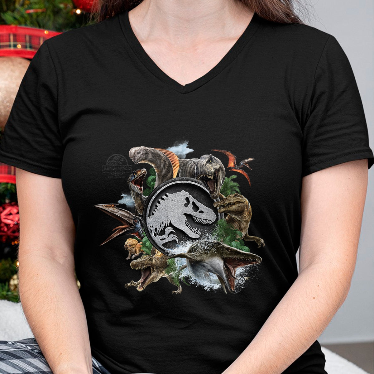 Best Dinosaur Lover Shirt, Funny Dinosaur UnisexT-Shirt/Hoodie/Sweatshirt HLT00 - Jurassic World Rebirth Circle Logo Dinosaurs T-Shirt