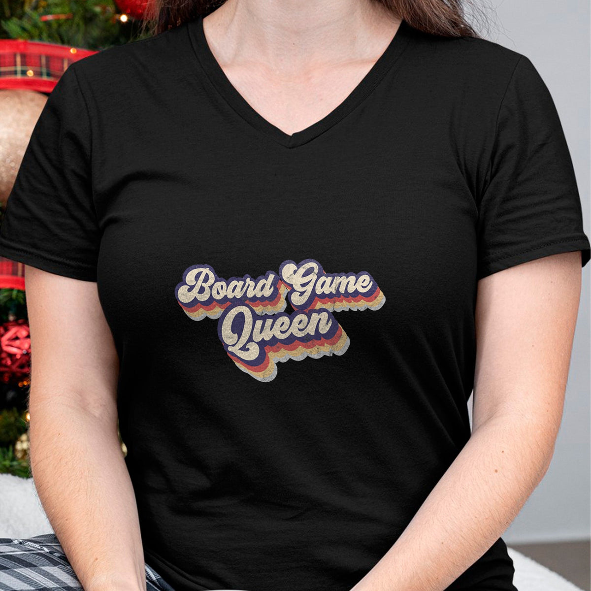 Gift for Mom Shirt, Funny Mom Unisex T-Shirt/Hoodie/Sweatshirt HLT00 - Board Game Queen Lucky Game Night Mom Tabletop Boardgamers T-Shirt