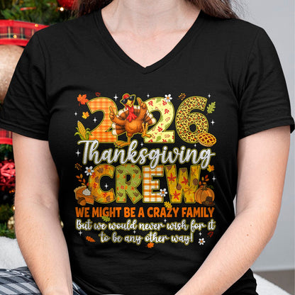 Best Thanksgiving Family Shirt , Funny Thanksgiving UnisexT-Shirt/Hoodie/Sweatshirt HLT00 - Family Thanksgiving 2026 Thanksgiving Crew Turkey Matching T-Shirt (2)