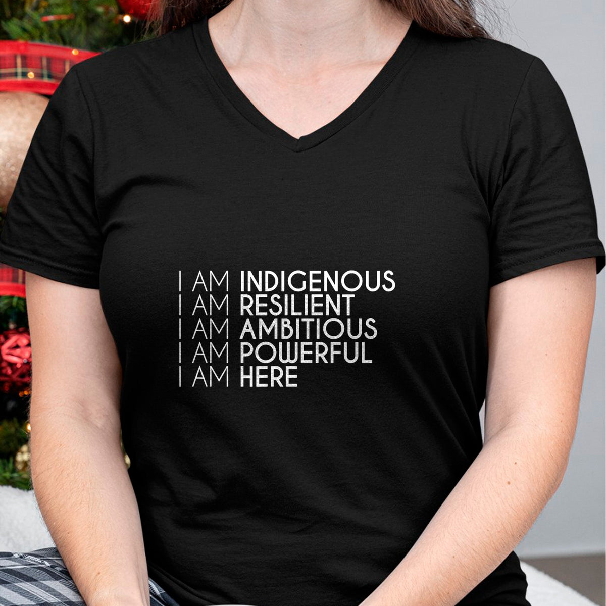 Native American T-Shirts, Vintage Native American Unisex T-Shirt/Hoodie/Sweatshirt HLT00 - Resilient Ambitious Powerful Here Native American Indigenous