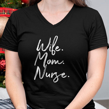Funny Nurse Shirt, Nurse Unisex T-Shirt/Hoodie/Sweatshirt HLT00 - Wife Mom Nurse TShirt Nurse Appreciation RN Gift Week T-Shirt