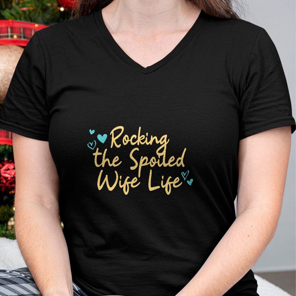 Best Wife Shirt, Wife and Husband Unisex T-Shirt/Hoodie/Sweatshirt HLT00 - Gift for wife T shirt, spoiled wife   Spoiled Wife Funny Rocking The Spoiled Wife Life Pullover Hood