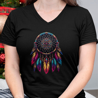 Native American T-Shirts, Vintage Native American Unisex T-Shirt/Hoodie/Sweatshirt HLT00 - Colorful Dreamcatcher Feather Native American Indian Art