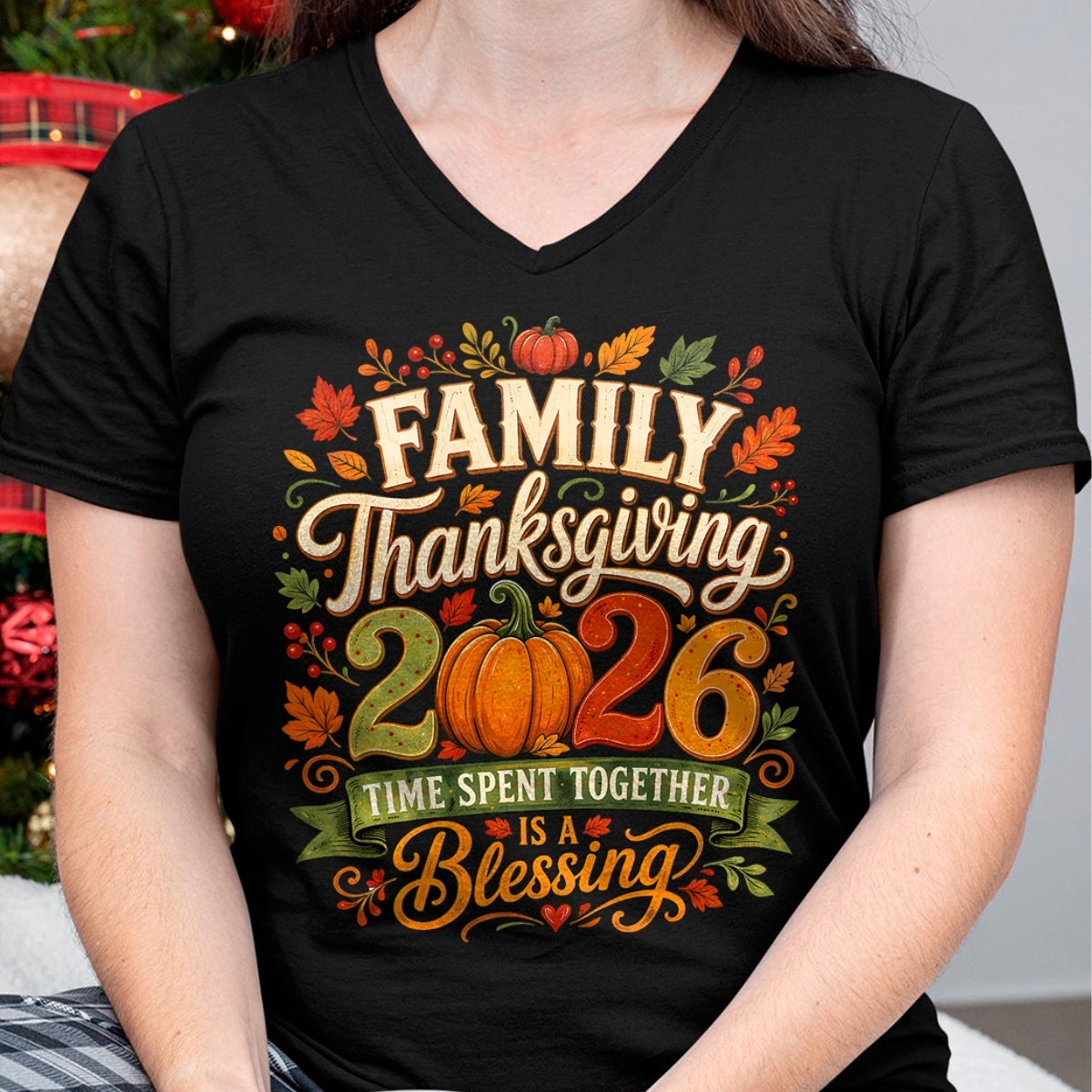 Best Thanksgiving Family Shirt , Funny Thanksgiving UnisexT-Shirt/Hoodie/Sweatshirt HLT00 - Family Thanksgiving Squad 2026 Matching Family Thanksgiving T-Shirt