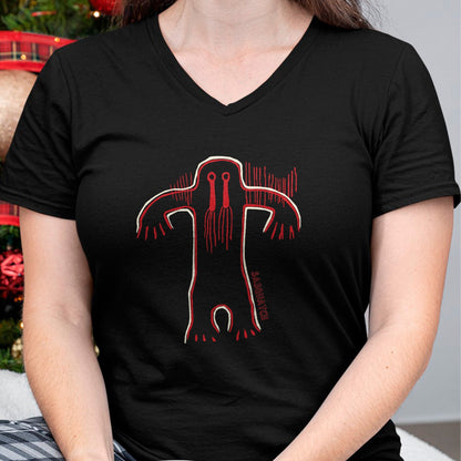 Native American T-Shirts, Vintage Native American Unisex T-Shirt/Hoodie/Sweatshirt HLT00 - Native American Bigfoot -Sasquatch Petroglyph Cave Art
