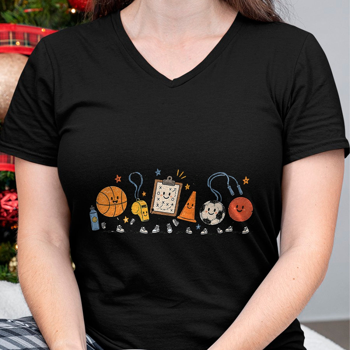 Best Teacher Shirt, Funny Teacher UnisexT-Shirt/Hoodie/Sweatshirt HLT00 - PE Teacher Doodle Physical Education Basketball Back to T-Shirt