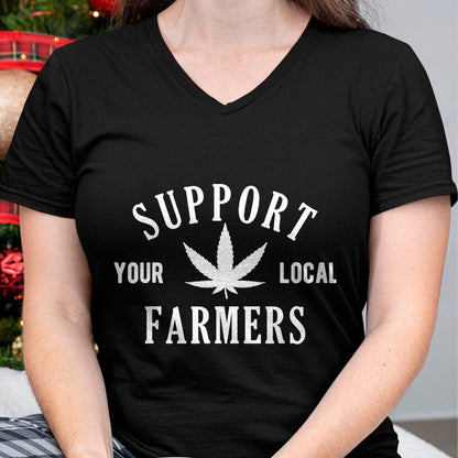Best Farmer Life Shirt, Funny Farmer UnisexT-Shirt/Hoodie/Sweatshirt HLT00 - Support Your Local Farmers Cannabis Leaf Marijuana T-Shirt, Men, Burgundy, Large