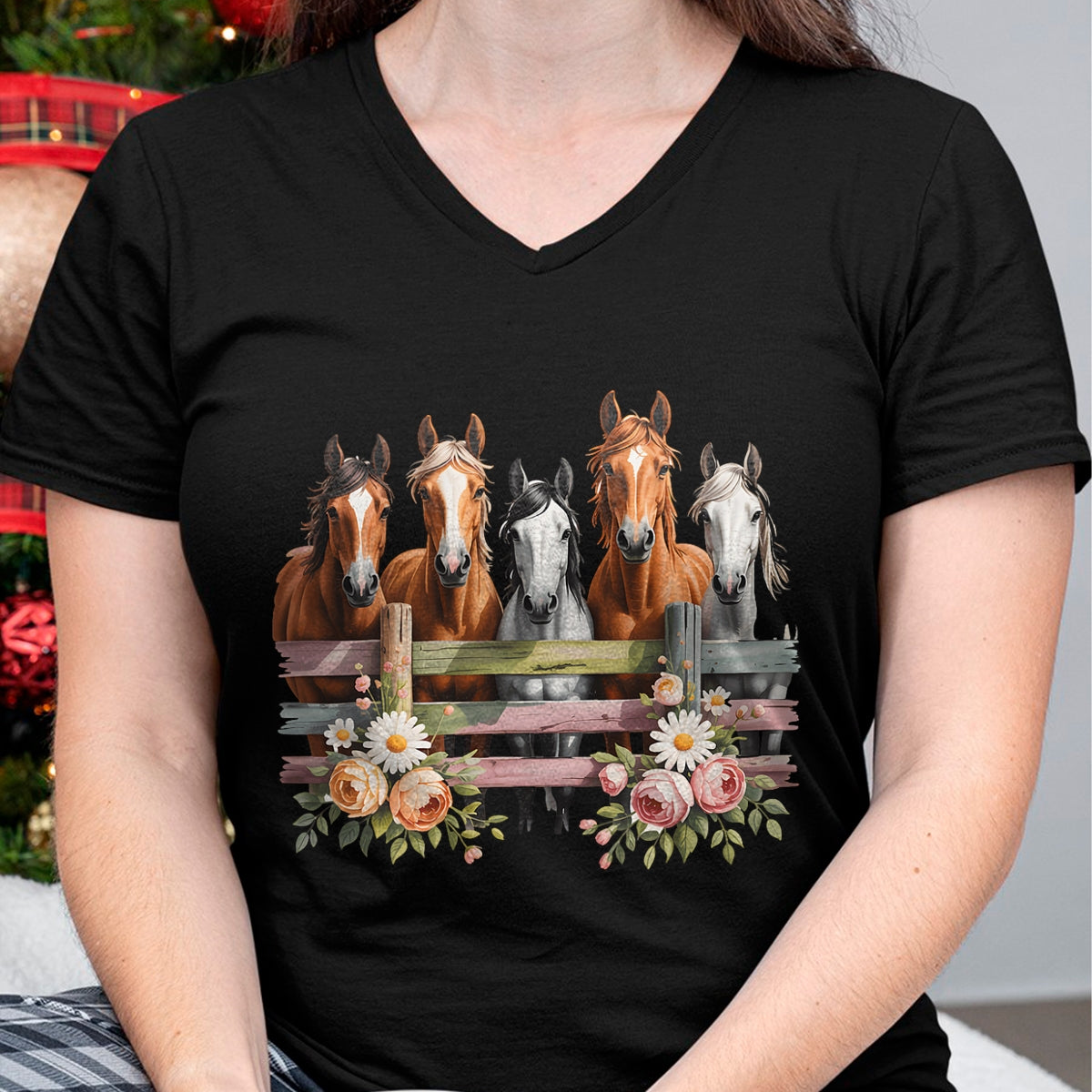 Best Horse Lover Shirt , Funny Horse UnisexT-Shirt/Hoodie/Sweatshirt HLT00 - Wild Floral Horses For Men Women Kids Horse Lover T-Shirt