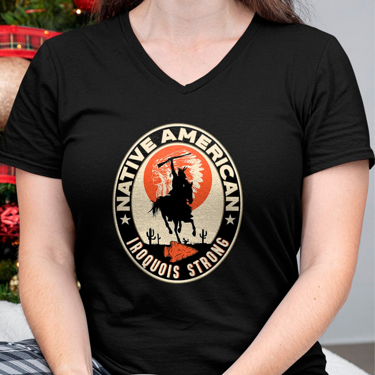 Native American T-Shirts, Vintage Native American Unisex T-Shirt/Hoodie/Sweatshirt HLT00 - Iroquois Tribe Native American Indian Strong Warrior Retro L