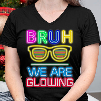Best Thanksgiving Family Shirt , Funny Thanksgiving UnisexT-Shirt/Hoodie/Sweatshirt HLT00 - Bruh We are Glowing in My Glowing Era Group Team Tie Dye T-Shirt