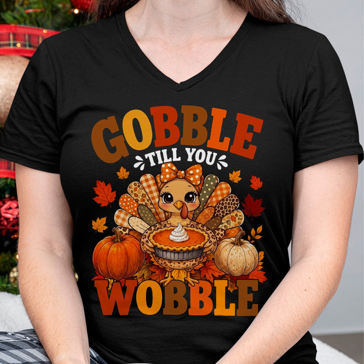 Best Thanksgiving Family Shirt , Funny Thanksgiving UnisexT-Shirt/Hoodie/Sweatshirt HLT00 - Gobble Till You Wobble Retro Funny Turkey Thanksgiving Women T-Shirt