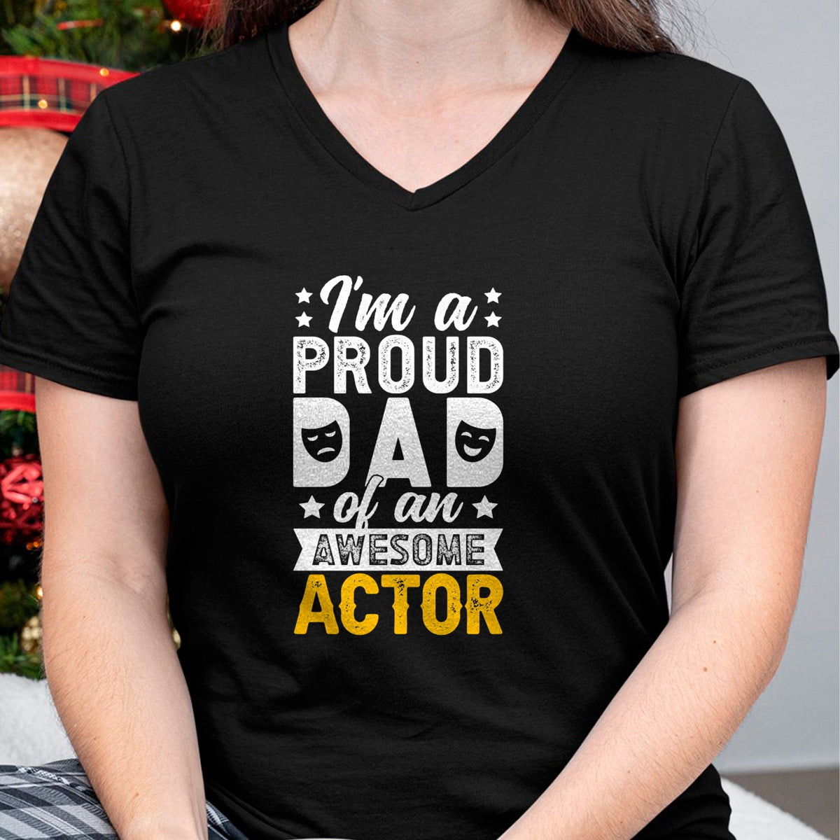 Gift for Dad Shirt, Funny Dad Unisex T-Shirt/Hoodie/Sweatshirt HLT00 – Proud Theatre Actor Dad Theatre Dad Theatre Father Long Sleeve T-Shirt