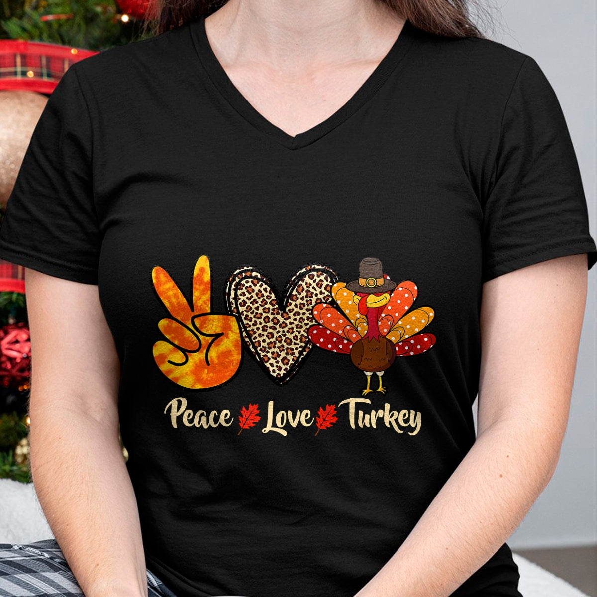 Best Thanksgiving Family Shirt , Funny Thanksgiving UnisexT-Shirt/Hoodie/Sweatshirt HLT00 - Peace Love Turkey Little Pilgrim Thanksgiving Womens Girls T-Shirt