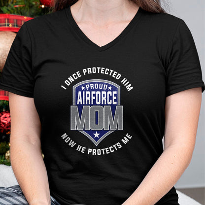 Gift for Mom Shirt, Funny Mom Unisex T-Shirt/Hoodie/Sweatshirt HLT00 - Proud Airforce mom Protect Sons T-Shirts T-Shirt