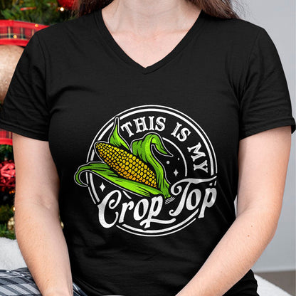 Best Farmer Life Shirt, Funny Farmer UnisexT-Shirt/Hoodie/Sweatshirt HLT00 - Womens This is My Crop Top Funny Farmer Farming Corn T-Shirt